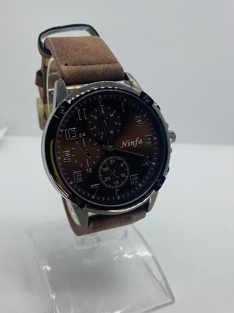Reloj de Hombre Elegante con Tonos Cafe Oscuro N103 - Imagen 6