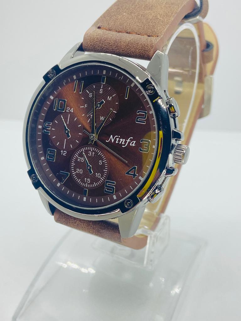 Reloj de Hombre Elegante con Tonos Cafe Oscuro N103 - Imagen 2