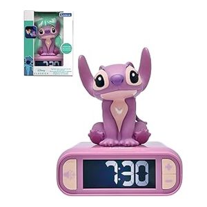 Lexibook Disney Stitch Despertador Luminoso Angel Rosa RL800D1