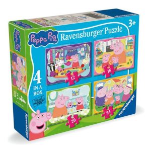 Ravensburger Puzzle 4 Formas Peppa Pig 12-16-20-24 Piezas 12004104