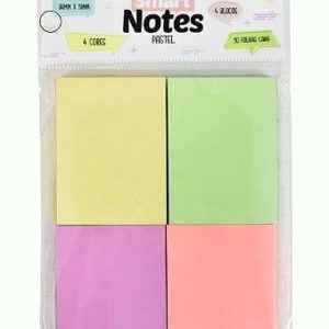 BRW BLOCK NOTAS 4PC PASTEL