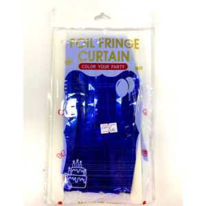 Cortina de flecos simple azul – 61693