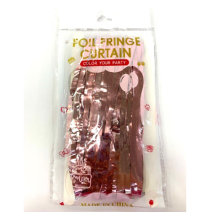 Cortina de flecos simple rosa gold claro – 61693