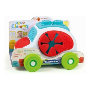 Soft Clemmy vehículo con texturas y 8 piezas blanditas para construir  55455