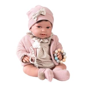 Muñeca Antonio Juan recién nacida Pipa 42 cm con mordedor 33354