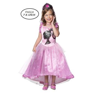 Disfraz Barbie princesa vestido lentejuelas y tiara 7-8 años 701342-S – A partir de 7 años