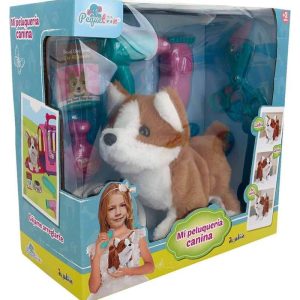 Set de peluquería canina con accesorios y perrito interactivo 23-936