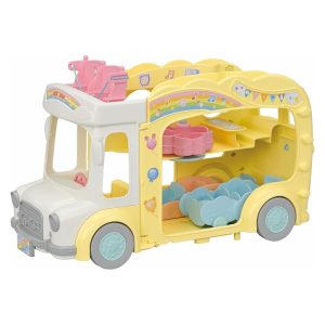 Autobús arcoiris divertidos para prescolares Sylvanian Families Epoch 5744