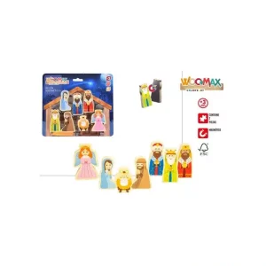 Figuras de Belén magnéticas de madera con 7 unidades 46914 WOOMAX