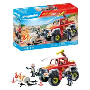 Playmobil 71824 Action Heroes Camión de bomberois con figuras y accesorios