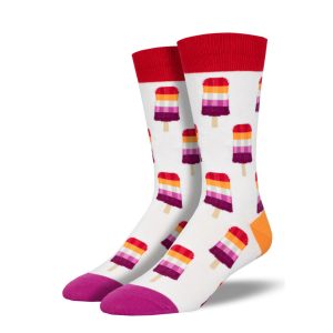 Calcetines LESBIAN POPS (Blanco) Talla 36-41 – SockSmith
