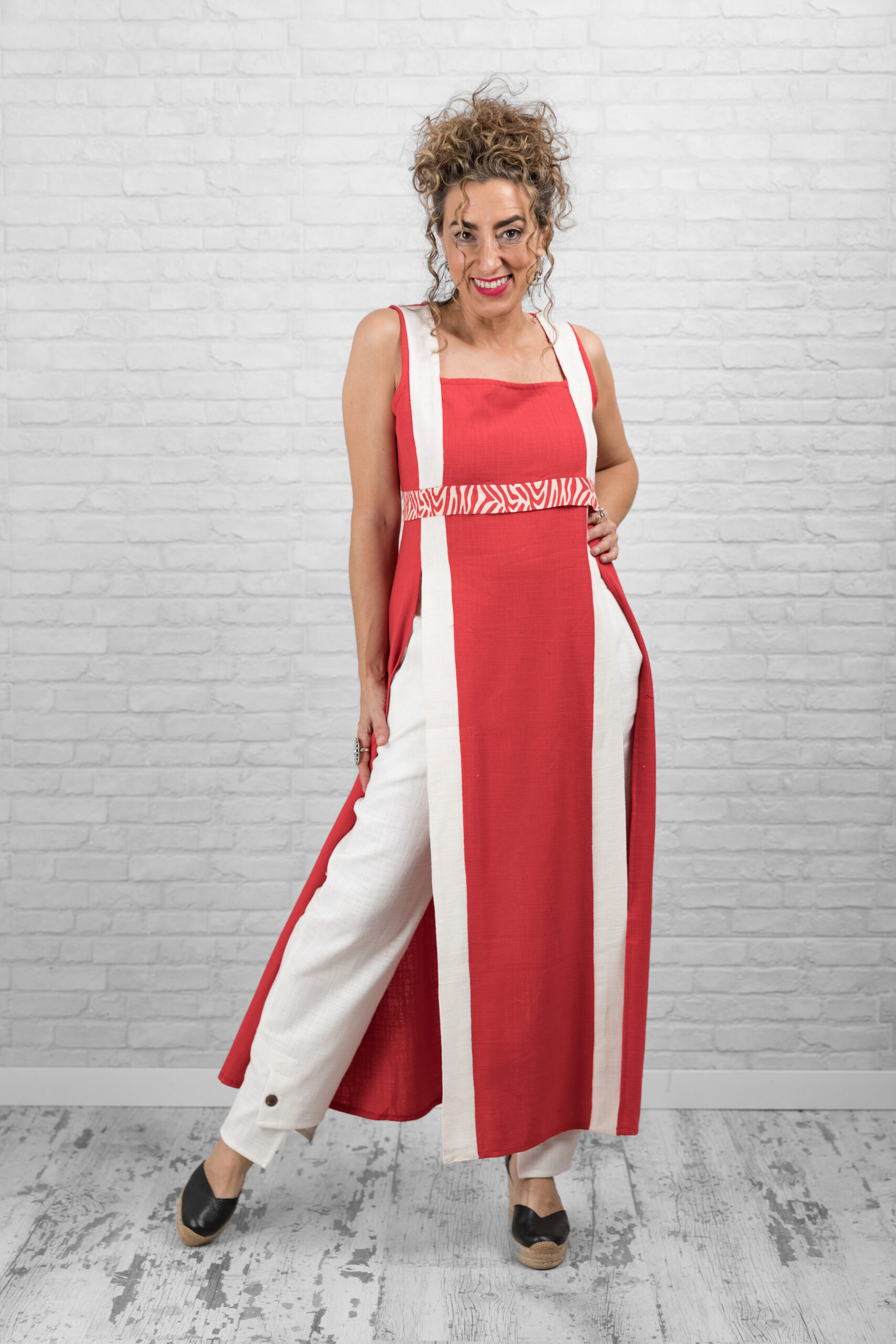 Kurta MONDRIAN ROJO – Dando un Paseo