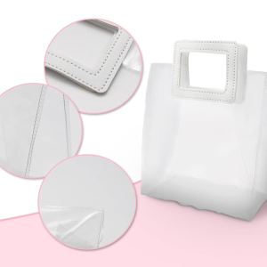 Bolsa opaca con mango de cuerina