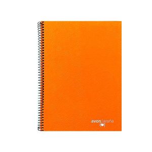 AVON CUADERNO ESPIRAL UNIVERSITARIO NARANJA 48H