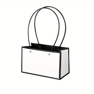 Bolsa impermeable blanca con borde negro