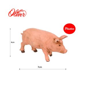 Figura de Cerdo para belén navideño 7x4cm Oliver 1ud