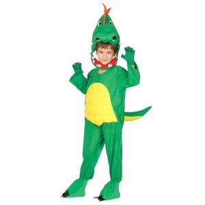 Disfraz de dinosaurio verde y amarillo talla de 5 a 6 años Guirca