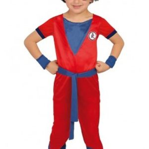 Disfraz modelo ninja rojo de carnaval y Halloween talla 5-6 años