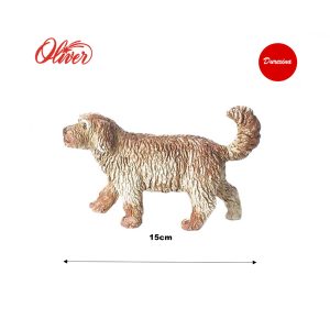 Figura de Perro patinado para belén navideño 15cm Oliver