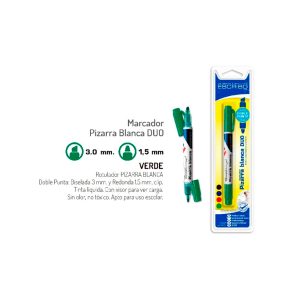 Marcador Pizarra Blanca Duo Escribo