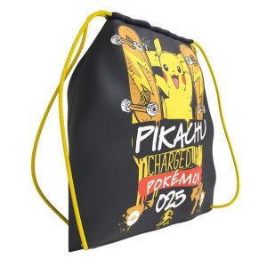 Mochila estilo saco de Pokémon con imagen de Pikachu Charged de 22 cm