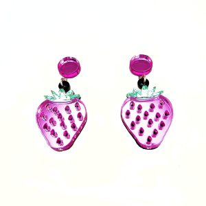 Pendiente FRESA ROJA – Chocolate