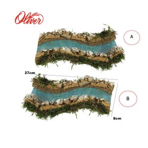 Rio de corcho efecto agua para belén navideño Oliver